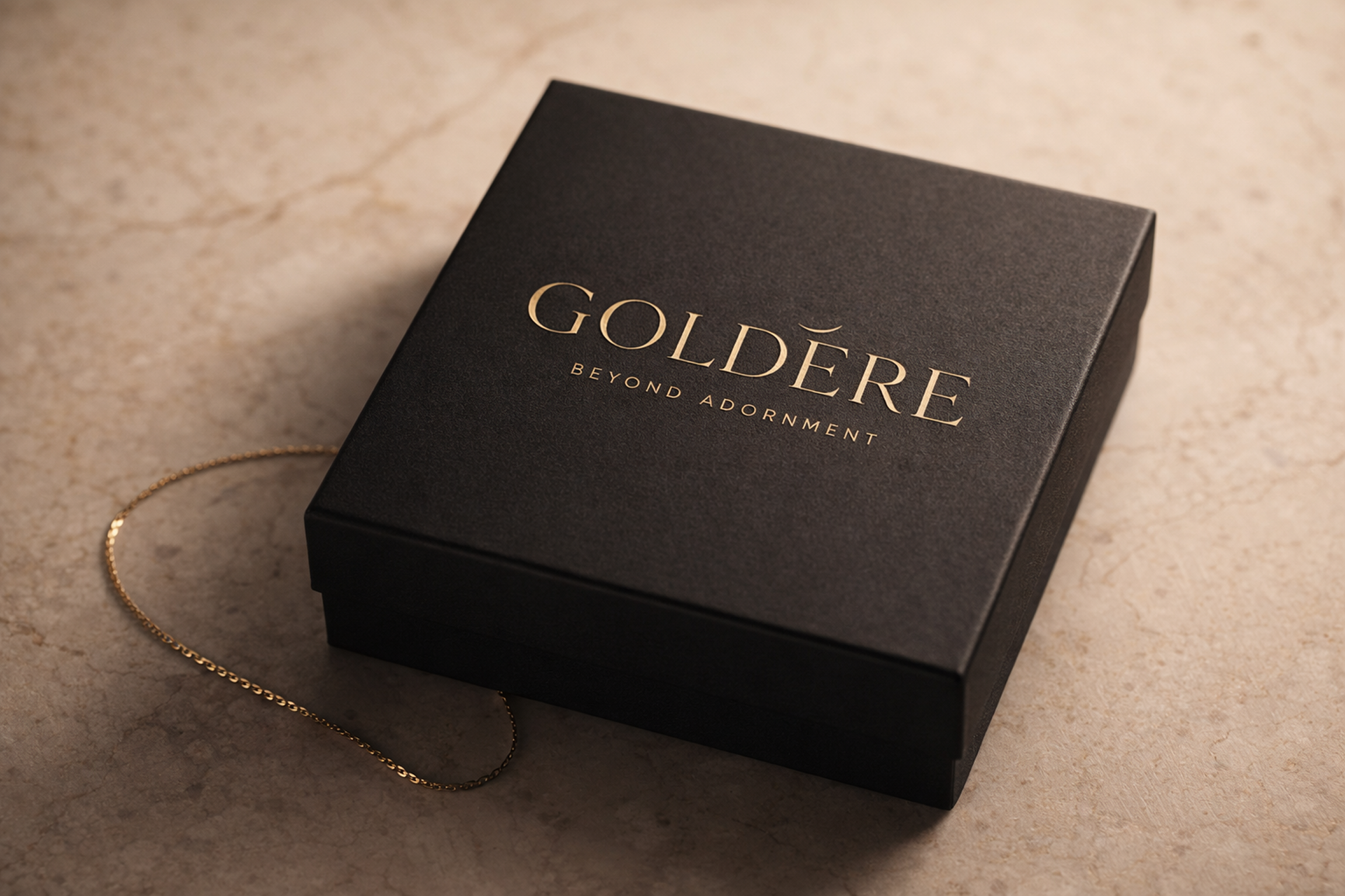 GOLDÈRE packaging and brand presentation