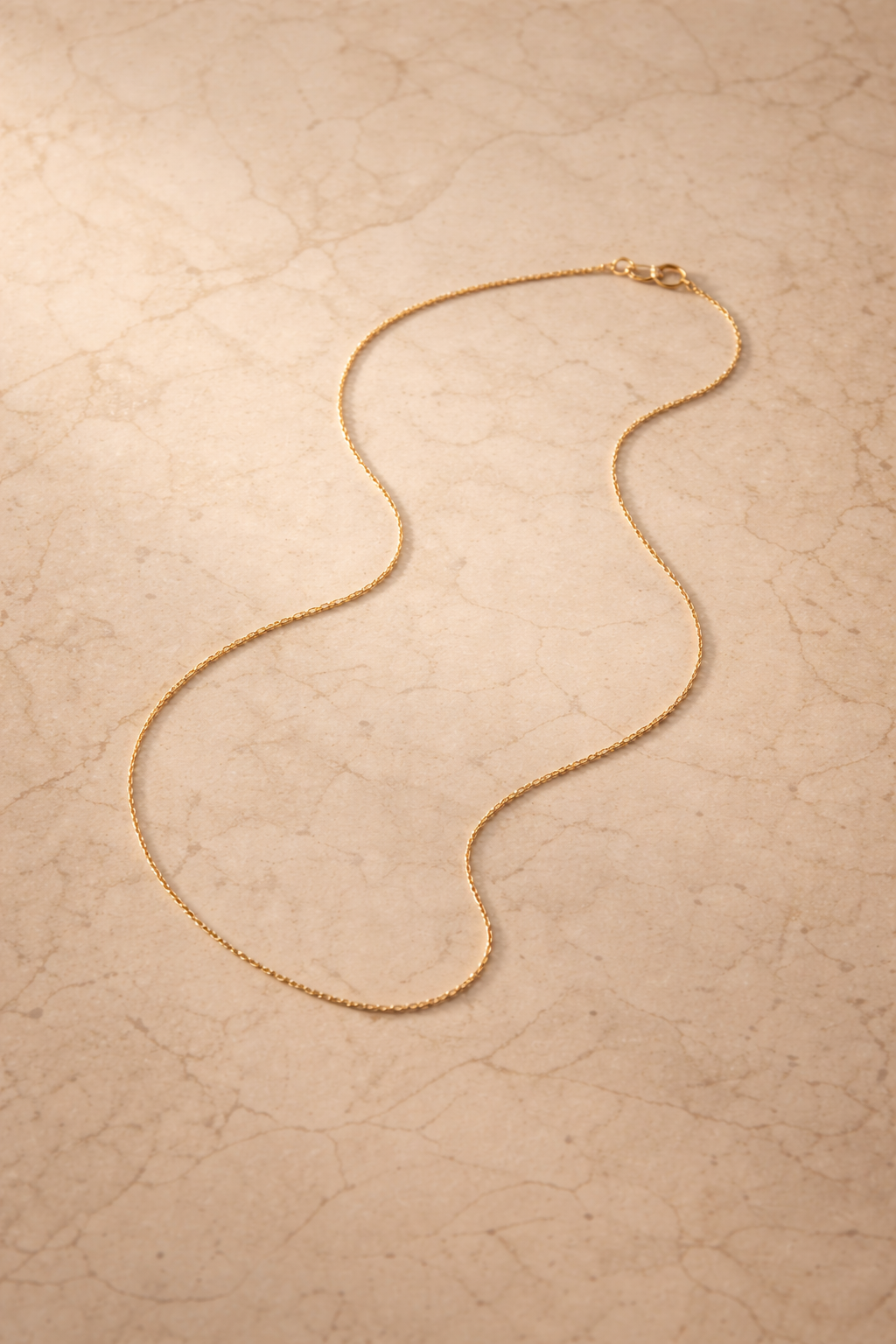 The Solstice Chain minimalist gold necklace by GOLDÈRE